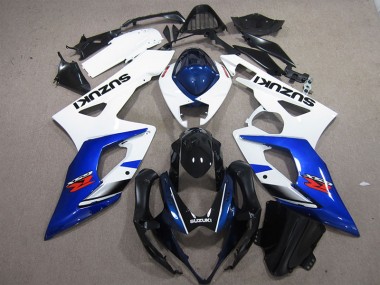 Branco Azul Injeção Kits Carenagem Suzuki GSXR 1000 K5 2005-2006