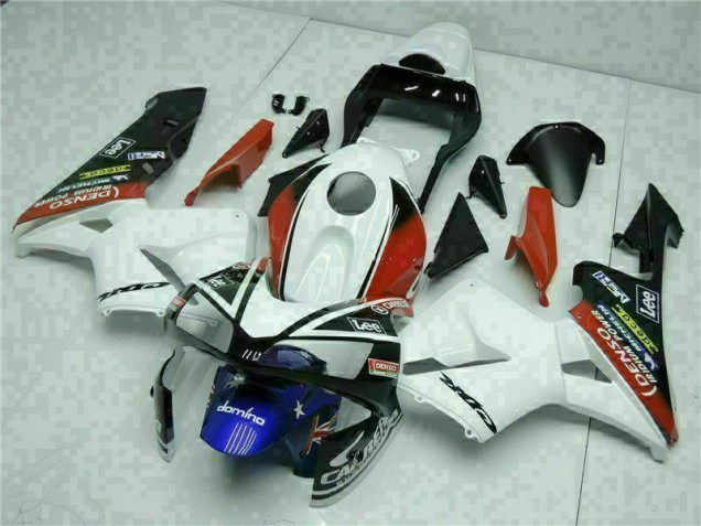 Branco Azul Kits Completo Carenagem Honda CBR 600RR 2003-2004 Branco Azul Kits Completo Carenagem Honda CBR 600RR 2003-2004