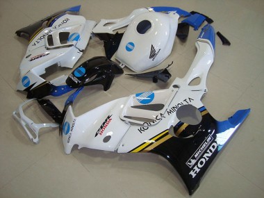 Branco Azul Konica Minolta Carenagem Honda CBR 600 F3 1995-1998