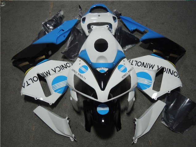 Branco Azul Konica Minolta Kits Carenagem Honda CBR 600RR 2005-2006 Branco Azul Konica Minolta Kits Carenagem Honda CBR 600RR 2005-2006