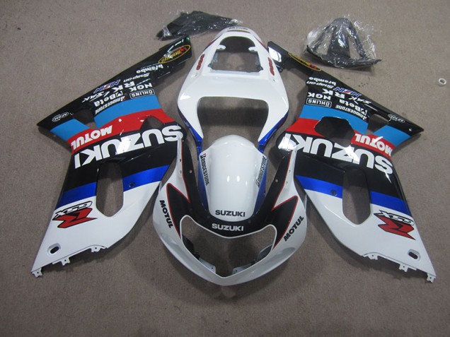 Branco Azul Motul Abs Kit Completos Carenagem Suzuki GSXR 600 K1 K2 K3 2001-2003 Branco Azul Motul Abs Kit Completos Carenagem Suzuki GSXR 600 K1 K2 K3 2001-2003