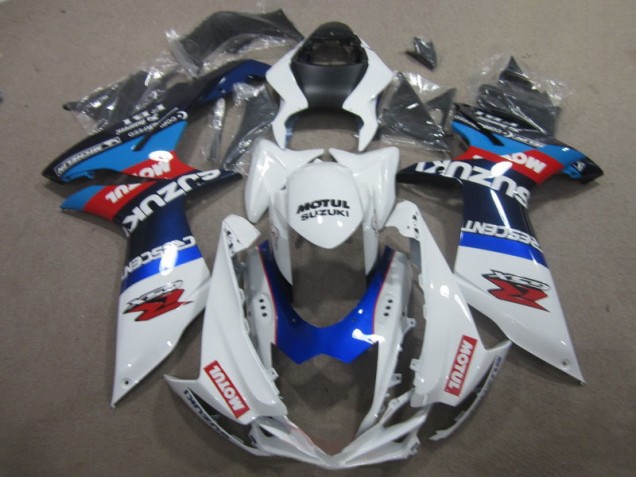 Branco Azul Motul Carenagem Suzuki GSXR 600 K11 2011-2021 Branco Azul Motul Carenagem Suzuki GSXR 600 K11 2011-2021