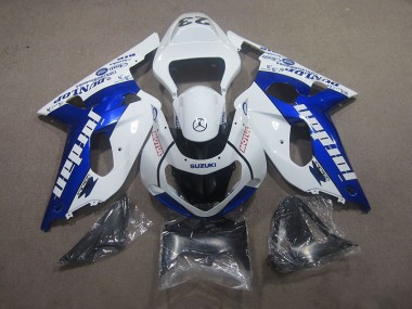 Branco Azul Motul Carenagem Suzuki GSXR 750 K1 K2 K3 2001-2003