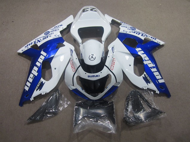 Branco Azul Motul Carroçaria Suzuki GSXR 600 K1 K2 K3 2001-2003 Branco Azul Motul Carroçaria Suzuki GSXR 600 K1 K2 K3 2001-2003