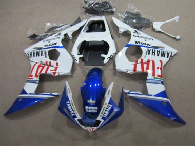 Branco Azul Motul Fiat Carenagem Yamaha R6 2003-2005