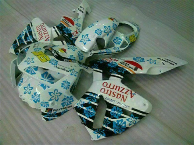 Branco Azul Nastro Azzurro 46 Abs Plástico Honda CBR 600RR 2005-2006 Branco Azul Nastro Azzurro 46 Abs Plástico Honda CBR 600RR 2005-2006