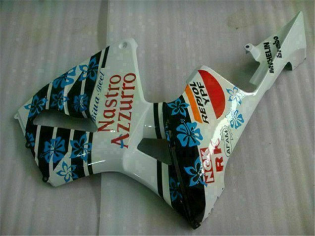 Branco Azul Nastro Azzurro 46 Abs Plástico Honda CBR 600RR 2005-2006 Branco Azul Nastro Azzurro 46 Abs Plástico Honda CBR 600RR 2005-2006