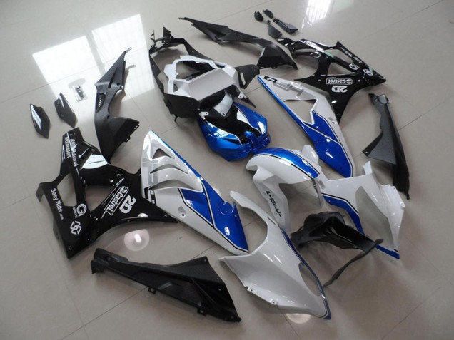 Branco Azul Preto Carenagem BMW S1000RR 2009-2014 Branco Azul Preto Carenagem BMW S1000RR 2009-2014