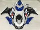 Branco Azul Preto Carenagem Suzuki GSXR 1000 K9 2009-2016 Branco Azul Preto Carenagem Suzuki GSXR 1000 K9 2009-2016