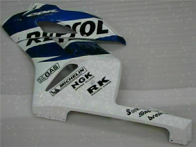 Branco Azul Repsol Carenagem Honda CBR 1000RR 2004-2005 Branco Azul Repsol Carenagem Honda CBR 1000RR 2004-2005
