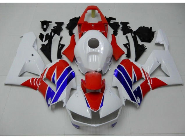 Branco Azul Vermelho Carenagem Honda CBR 600RR 2013-2021 Branco Azul Vermelho Carenagem Honda CBR 600RR 2013-2021