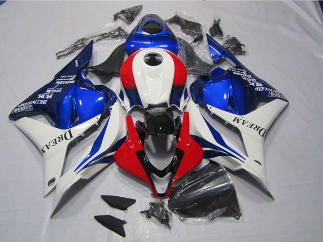 Branco Azul Vermelho DREAM Kits Carenagem Honda CBR 600RR 2009-2012 Branco Azul Vermelho DREAM Kits Carenagem Honda CBR 600RR 2009-2012