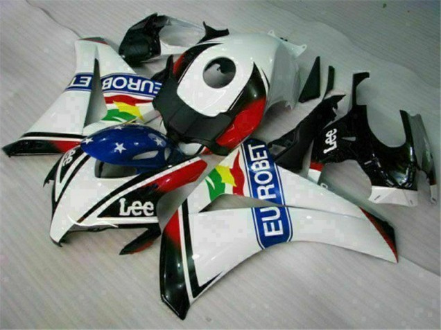 Branco Azul Vermelho Eurobet Lee Carenagem Honda CBR 1000RR 2008-2011 Branco Azul Vermelho Eurobet Lee Carenagem Honda CBR 1000RR 2008-2011