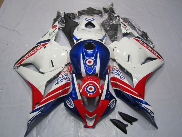 Branco Azul Vermelho Plásticos Honda CBR 600RR 2009-2012 Branco Azul Vermelho Plásticos Honda CBR 600RR 2009-2012