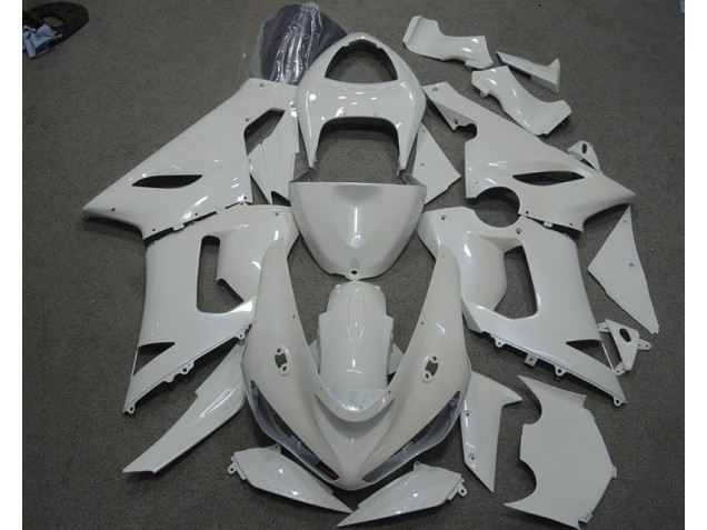 Branco Carenagem Kawasaki ZX6R 2005-2006
