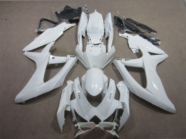 Branco Carenagem Suzuki GSXR 600 K8 2008-2010 Branco Carenagem Suzuki GSXR 600 K8 2008-2010