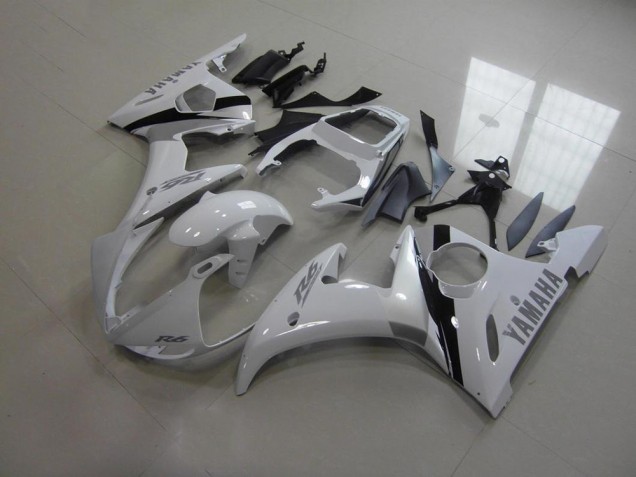 Branco & Cinzento Decalques Carenagem Yamaha R6 2003-2005 Branco & Cinzento Decalques Carenagem Yamaha R6 2003-2005
