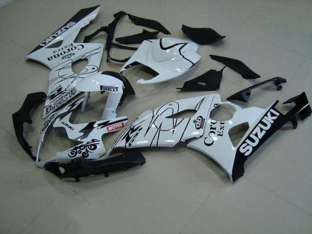 Branco Corona Carenagem Suzuki GSXR 1000 K5 2005-2006 Branco Corona Carenagem Suzuki GSXR 1000 K5 2005-2006