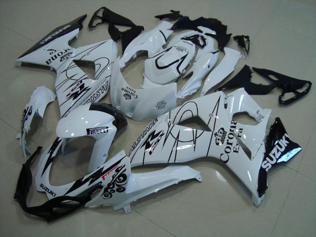 Branco Corona Carenagem Suzuki GSXR 1000 K9 2009-2016 Branco Corona Carenagem Suzuki GSXR 1000 K9 2009-2016
