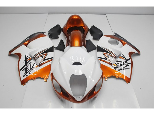 Branco Laranja Carenagem Suzuki GSXR 1300 Hayabusa 1996-2007 Branco Laranja Carenagem Suzuki GSXR 1300 Hayabusa 1996-2007