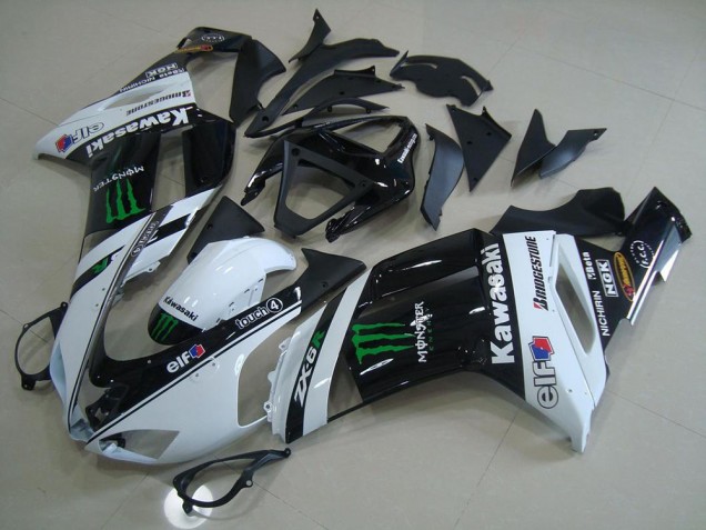 Branco Monster Carenagem Kawasaki ZX6R 2007-2008 Branco Monster Carenagem Kawasaki ZX6R 2007-2008