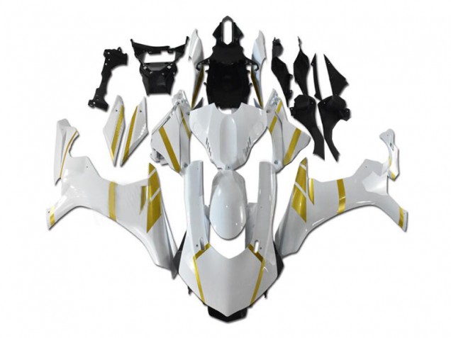 Branco Ouro Carenagem Yamaha R6 2017-2023