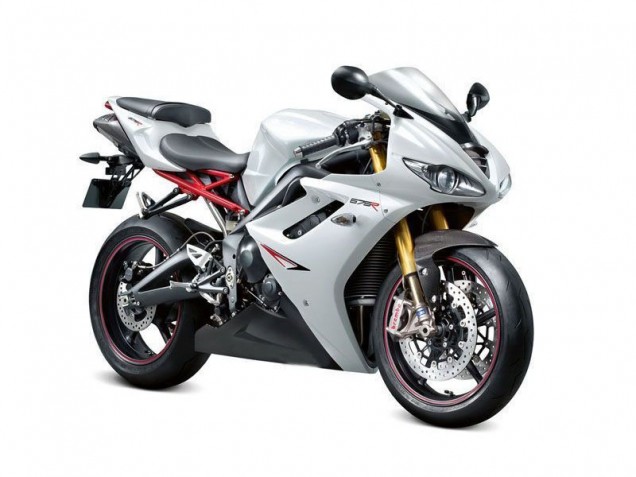 Branco Pérola Preto Carenagem Triumph Daytona 675 Triple 2009-2012 Branco Pérola Preto Carenagem Triumph Daytona 675 Triple 2009-2012