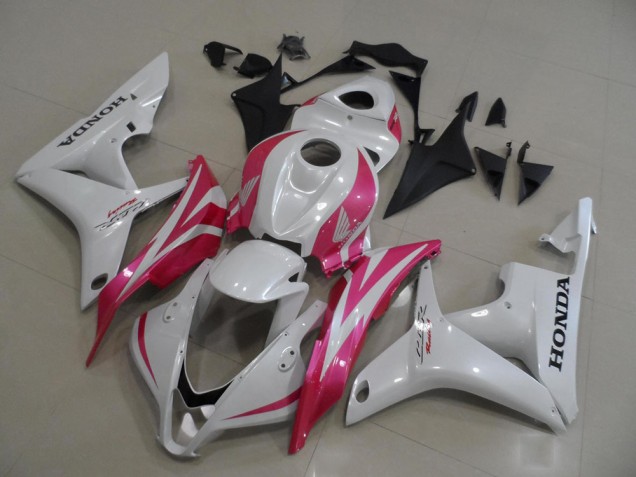 Branco Pérola & Rosa Carenagem Honda CBR 600RR 2007-2008 Branco Pérola & Rosa Carenagem Honda CBR 600RR 2007-2008