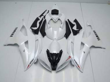 Branco Pérola & Vermelho Adesivo Carenagem Yamaha R6 2008-2016