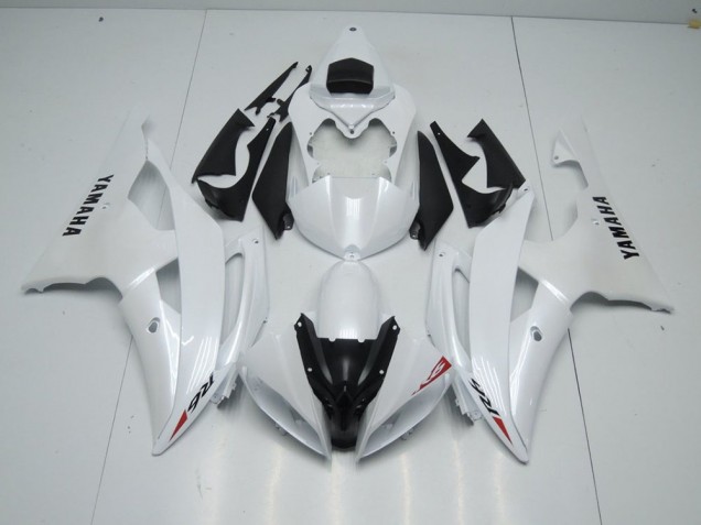 Branco Pérola & Vermelho Adesivo Carenagem Yamaha R6 2008-2016 Branco Pérola & Vermelho Adesivo Carenagem Yamaha R6 2008-2016