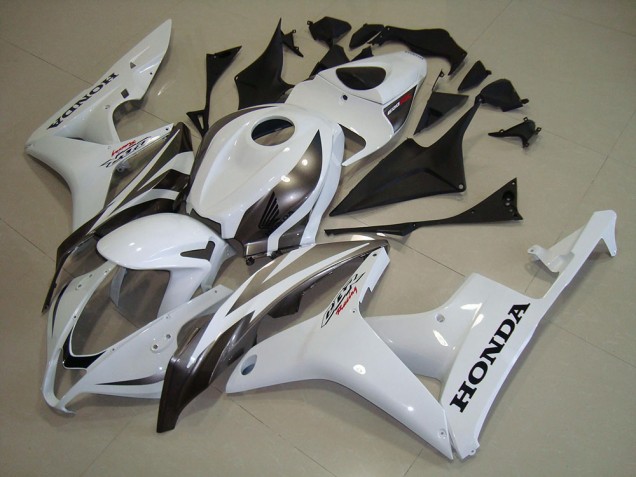 Branco Prata Carenagem Honda CBR 600RR 2007-2008 Branco Prata Carenagem Honda CBR 600RR 2007-2008
