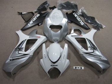 Branco Prata Carenagem Suzuki GSXR 1000 K7 2007-2008