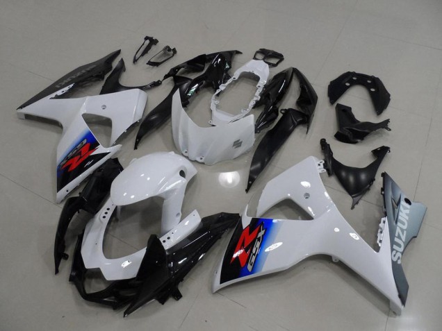 Branco Prata Carenagem Suzuki GSXR 1000 K9 2009-2016 Branco Prata Carenagem Suzuki GSXR 1000 K9 2009-2016
