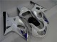 Branco Prata Carenagem Suzuki GSXR 600 / 750 K1 K2 K3 2001-2003 Branco Prata Carenagem Suzuki GSXR 600 / 750 K1 K2 K3 2001-2003