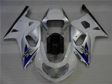 Branco Prata Carenagem Suzuki GSXR 600 / 750 K1 K2 K3 2001-2003