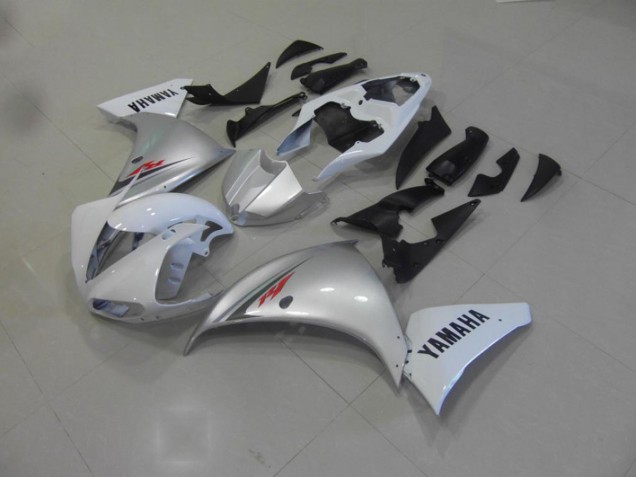 Branco Prata Carenagem Yamaha R1 2009-2011 Branco Prata Carenagem Yamaha R1 2009-2011