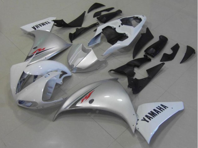 Branco Prata Carenagem Yamaha R1 2012-2014 Branco Prata Carenagem Yamaha R1 2012-2014