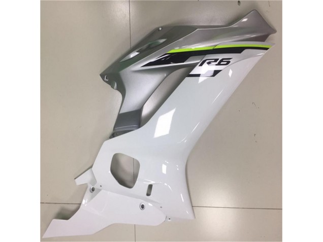 Branco Prata Carenagem Yamaha R6 2017-2023 Branco Prata Carenagem Yamaha R6 2017-2023