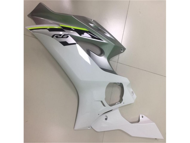 Branco Prata Carenagem Yamaha R6 2017-2023 Branco Prata Carenagem Yamaha R6 2017-2023