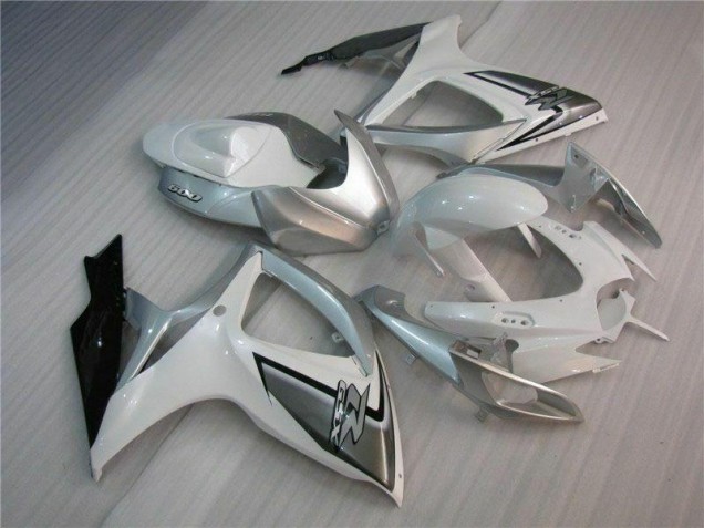 Branco Prata Carroçaria Suzuki GSXR 600 / 750 K6 2006-2007 Branco Prata Carroçaria Suzuki GSXR 600 / 750 K6 2006-2007