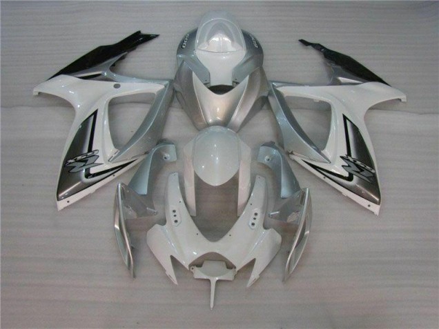 Branco Prata Kits Carenagem Suzuki GSXR 600 / 750 K6 2006-2007 Branco Prata Kits Carenagem Suzuki GSXR 600 / 750 K6 2006-2007