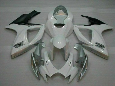 Branco Prata Plástico Suzuki GSXR 600 / 750 K6 2006-2007