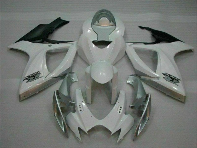 Branco Prata Plástico Suzuki GSXR 600 / 750 K6 2006-2007 Branco Prata Plástico Suzuki GSXR 600 / 750 K6 2006-2007