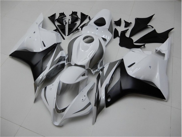 Branco Prata Preto Carenagem Honda CBR 600RR 2009-2012 Branco Prata Preto Carenagem Honda CBR 600RR 2009-2012
