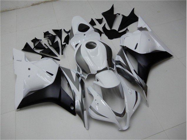 Branco Prata Preto Carenagem Honda CBR 600RR 2009-2012 Branco Prata Preto Carenagem Honda CBR 600RR 2009-2012