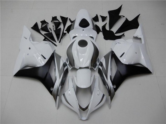 Branco Prata Preto Carenagem Honda CBR 600RR 2009-2012 Branco Prata Preto Carenagem Honda CBR 600RR 2009-2012