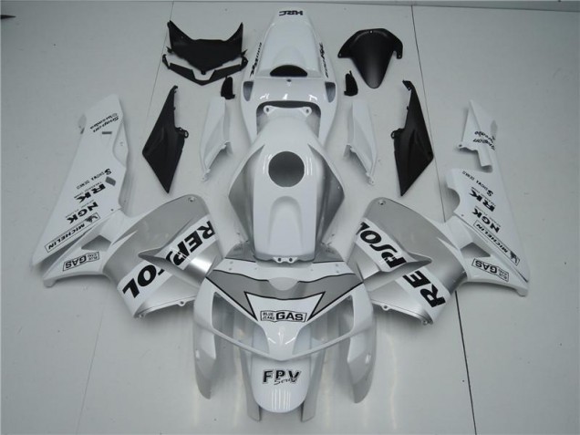 Branco Prata Preto Repsol Carenagem Honda CBR 600RR 2005-2006