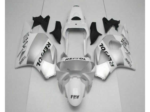 Branco Prata Preto Repsol Carenagem Honda CBR 900RR 954RR 2002-2003 Branco Prata Preto Repsol Carenagem Honda CBR 900RR 954RR 2002-2003
