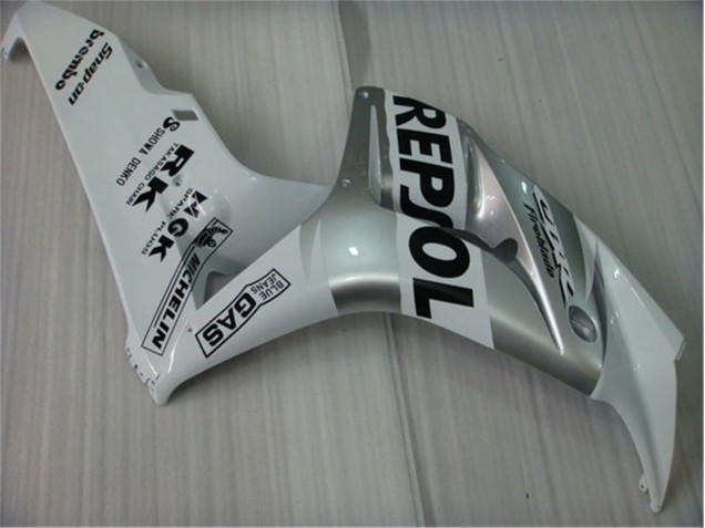 Branco Prata Preto Repsol Plástico Honda CBR 1000RR 2004-2005 Branco Prata Preto Repsol Plástico Honda CBR 1000RR 2004-2005