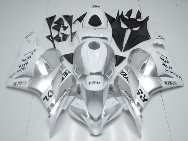 Branco Prata Repsol Carenagem Honda CBR 600RR 2009-2012 Branco Prata Repsol Carenagem Honda CBR 600RR 2009-2012